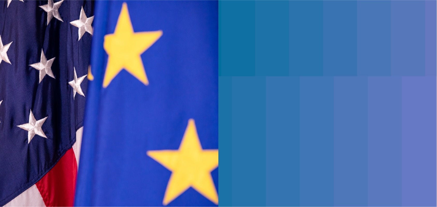US and EU flags