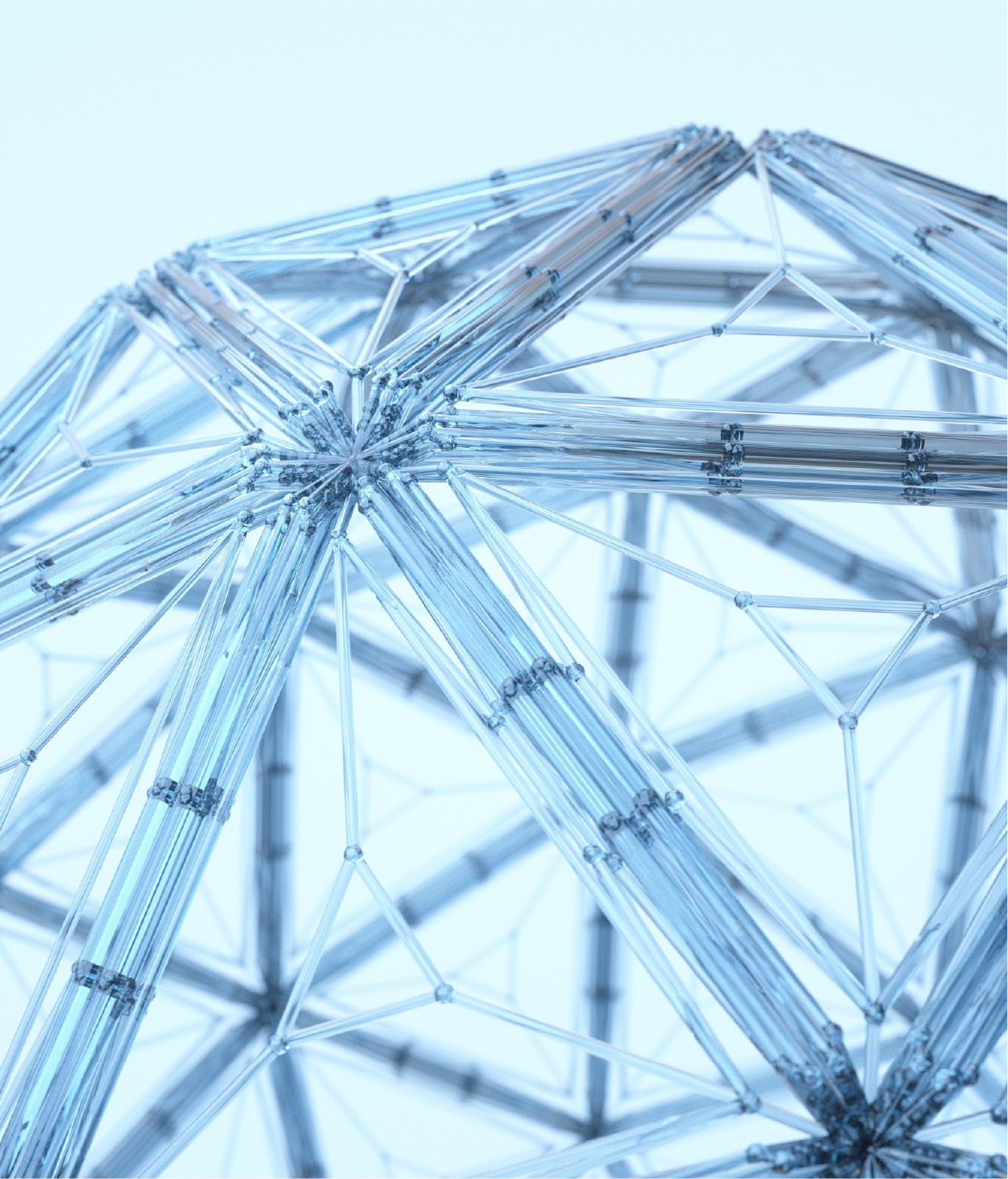 Soffitto in vetro sfaccettato